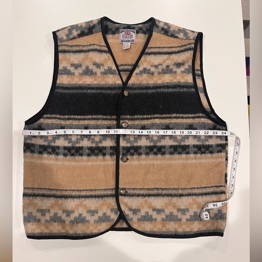 New Terrain - Wool Vest - Aztec Print - Picture 6 of 7